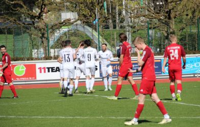 Der Bann ist gebrochen, Giulio Tamburello (hinten Mitte) hat das 1:0 für den SVH erzielt.