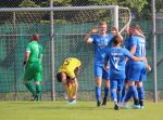 Freude nach dem 2:1 Siegtreffer: Torschütze Benni Bruckner (11), Kevin Reis (verdeckt), Mario Braig (7) und Vorlagengeber Luka Schmieder