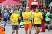 Die Solarläufer Jonas Lehmann, Johannes und Philipp Discher gewinnen souverän den Staffellauf.