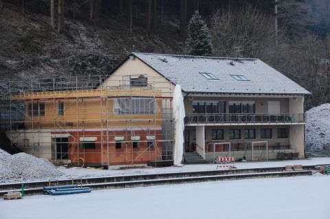 ... und das trotz Kälte und Schnee im Stadion